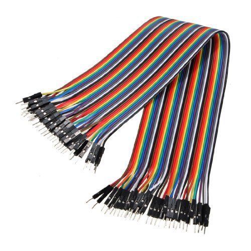 40pcs Dupont Wire Color Jumper Cable 1P to 1P Male to Male For Solderless Bread