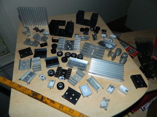 Large Collection Transistor Heat Sinks Small to Larger Many INcluded
