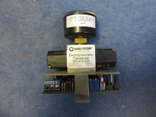 Ep-313-020 mamac systems electro pneumatic transducer 2 yr warranty has gauge for sale