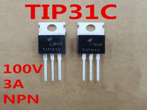 10X TIP31C TIP31 NPN Bipolar transistor BJT 100V 3A TO-220 Medium power