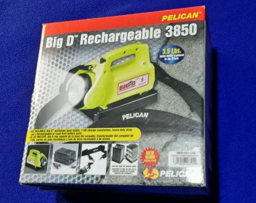 Pelican Big D Rechargeable 3850 Firefighter Flashlight (black) New