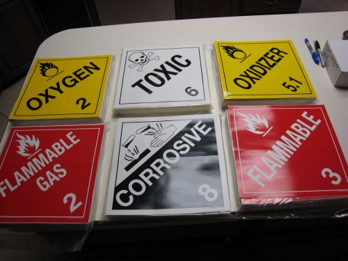 Lot of 12 DOT warning Stickers 10 3/4&#034; X 10 3/4&#034;  6 Diff. styles 2 of each
