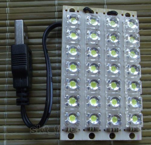 White 5V LED Lamp 28 Piranha LED Lights Mobile Lighting Board W/ USB Port