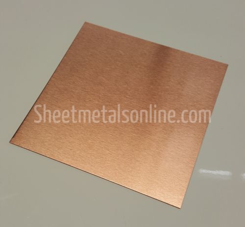 Copper Sheet Metal 22 gauge 0.027&#034; 99.9% PURE (20 ounce) 7&#034; x 5&#034;