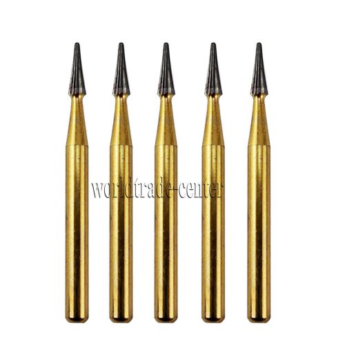 New 5pcs dental tungsten carbide steel golded plated ci-7103 burs for sale