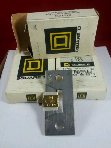 LOT OF 3 SQUARE D, C103, OVERLOAD RELAY THERMAL UNIT, NEW