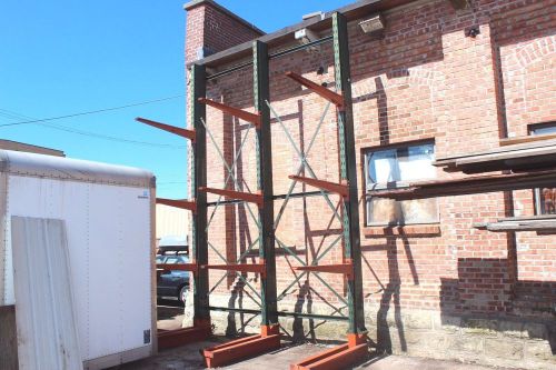 Cantilever racking 16&#039; tower 4&#039; arms lumber rack pallet racking for sale