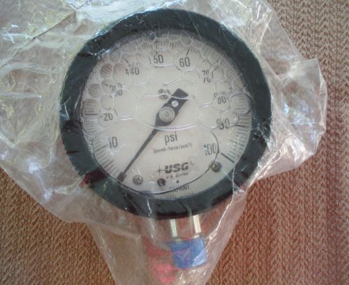 Usg solfrunt 100 psi pressure gauge glycerin 56-81-5 -new in pkg- 5.25&#034; diameter for sale
