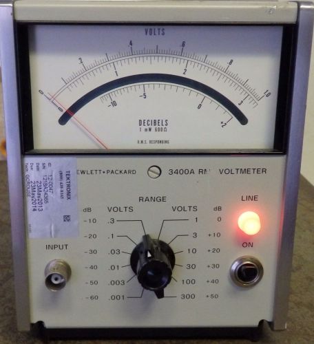 HP 3400A Voltmeter - Powers on - 115/230V - 48-440 Hz- Hewlett Packard - (I5)