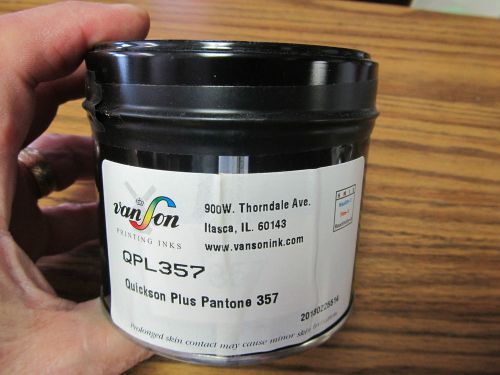 PMS #357 DARK GREEN Offset &amp; Letterpress Oil Base Printing Ink - Full UnOpen Can