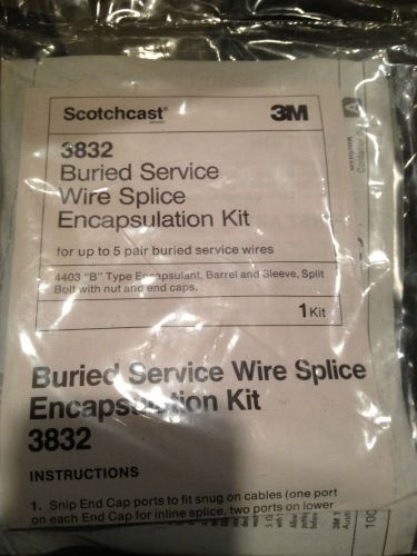 scotchcast 3832 Buried service wire spice encapsulation kit NEW IN PACKAGING
