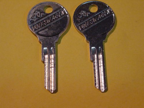 2 key blank vintage stamped &#034;fur volkswagen&#034; v61vw 1959-66 beetles all locks vw5 for sale
