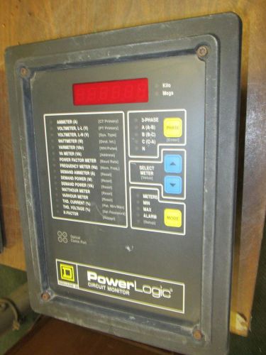 Square D Power Logic Circuit Monitor 3020 CM-2250 IOM-18 100-264VAC 100-300VDC