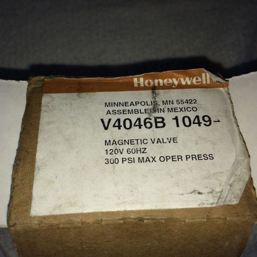 New honeywell v4046b1049 magnetic oil solenoid valve  120v coil 300  psi for sale