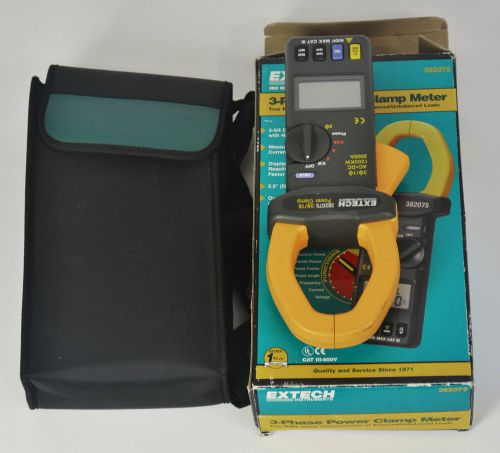 3-phase true rms power clamp meter extech 382075 for sale