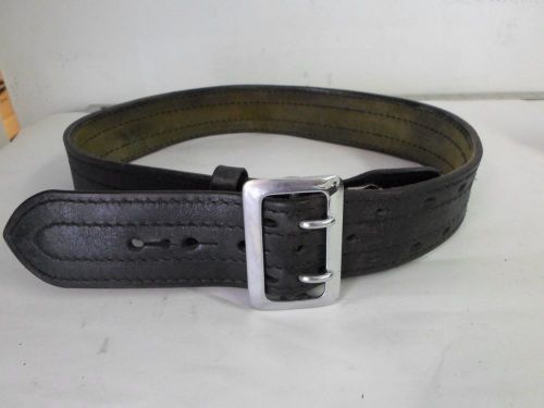 Safariland Black Leather Duty Belt, Model 87, Size 30, with Buckle 2 1/8&#034; Wide