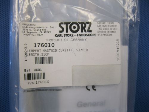 KARL STORZ 176010 LEMPERT MASTOID CURETTE, SIZE 0,  21CM