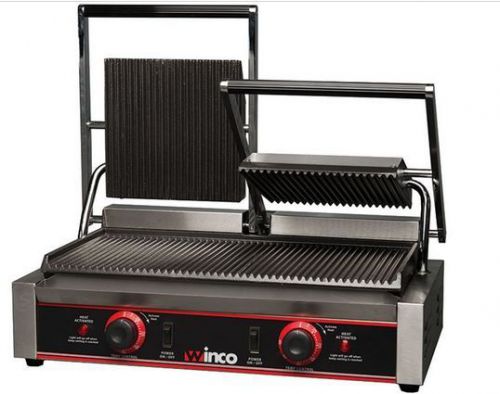 Winco epg-2 double electric panini italian style grill for sale