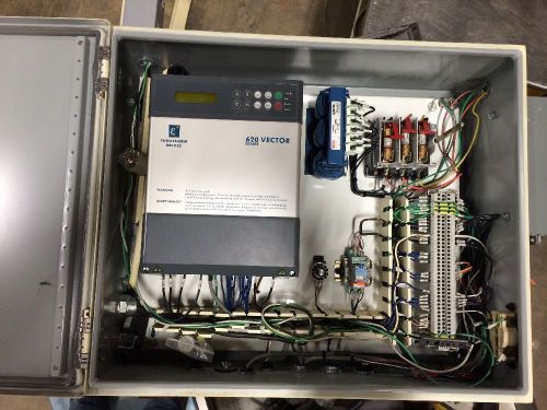 Eurotherm 620 vector- 620std/0040/400&amp; hoffmanenclosure w/ab disconect&amp; safety for sale