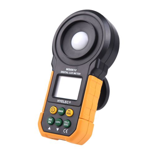 HYELEC Handheld Digital Light Lux Meter Photometer 0~200000Lux/0~20000FC MS6612