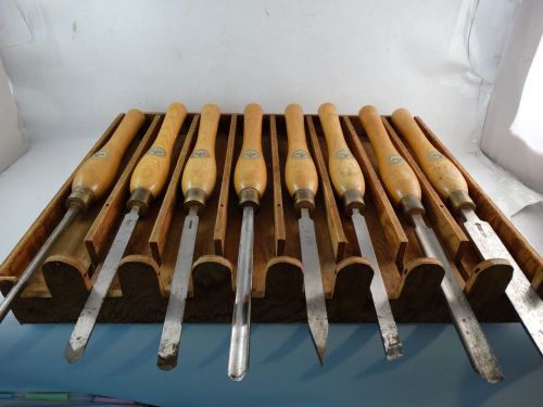 SET OF 8 SHEFFIELD WOODWORKING CARVING CHISEL TOOLS WILLIAM MARPLES &amp; SONS