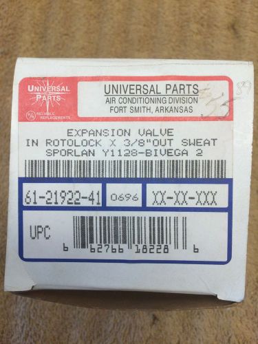 Universal Parts / Sporlan  Thermostatic Expansion Valve 61-21922-41  Y1128  HVAC