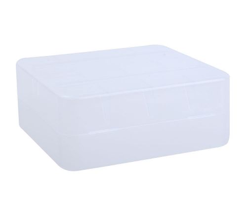 Plastic Hard Waterproof 26650 Battery Case Holder Storage Box Clear White