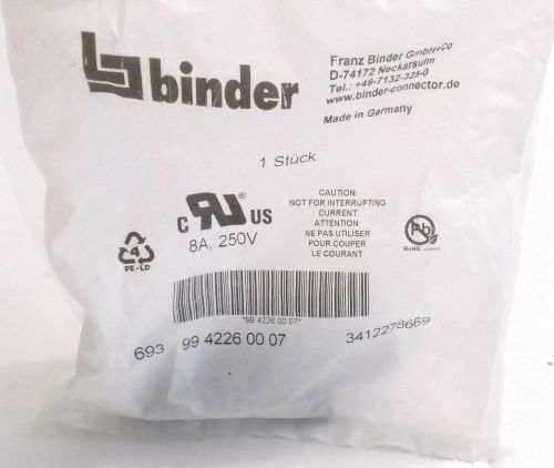 binder 99 4226 00 07 Female Cable Connector RD24 Series - 693 - Prepaid Shipping