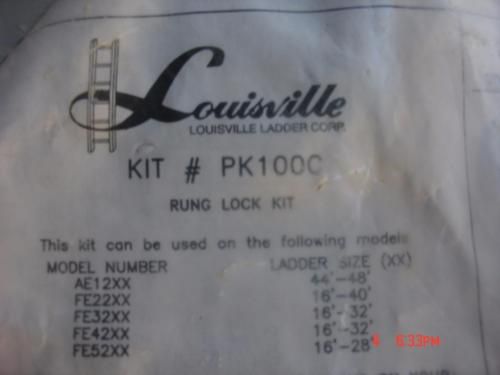 Louisville ladder replacement rung lock kit, pk100c, new in package for sale
