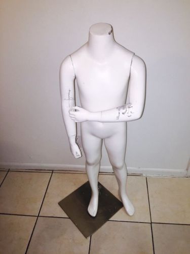 Young Male Boy Mannequin Full Body Headless COMES WITH METAL STAND