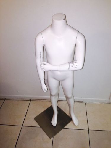 Young Male Boy Mannequin Full Body Headless COMES WITH METAL STAND