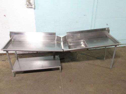LOT OF (2)  &#034;ADVANCE TABCO&#034; H.D. COMMERCIAL S.S. RIGHT TO LEFT DISHWASHER TABLES