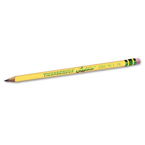 Ticonderoga laddie woodcase pencil w/ eraser, hb #2, yellow barrel, dozen for sale