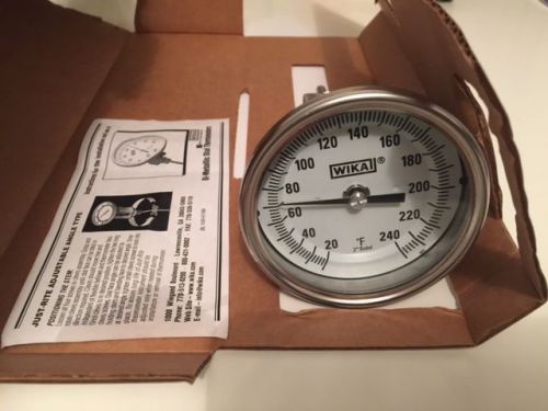 WIKA TI.32 Bi-Metal Thermometer #32025D207G4, 20/240 F, Face 2.5&#034; NIB