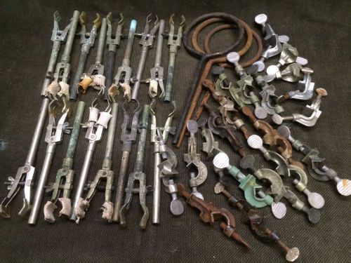 Lot 40  lab glass clamps support rings, clamp, ring for sale