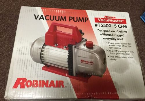 Robinair 15500 115-v vacumaster 5 cfm vacuum pump - easy to carry for sale