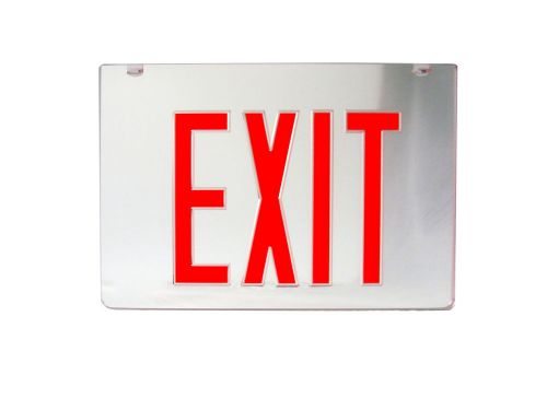2 Sided Replacement Panel for Exist Sign - Red on Clear Panel and Black Housing