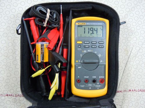 Fluke 87v trms multimeter kit  + temp probe  + case - 57179 - must l@@k. for sale
