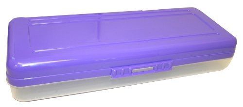 A&amp;W Products Plastic School Box, Extra Long, Assorted Color Tops (38006)