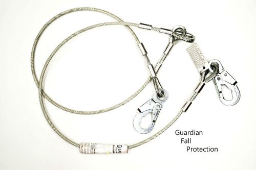 Guardian Fall Protection CL72-2-6 Vinyl Coated Double Leg Lanyard 01241 NEW