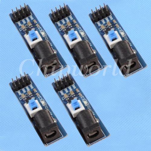 5pcs Input: 6.5-12V Output: 5V AMS1117-5V power supply module W/ switch new