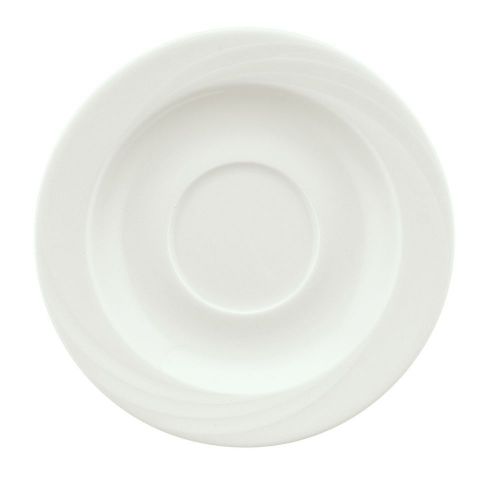 Schonwald 9186918 Donna 6-1/4&#034; White Porcelain Saucer - 12 / CS