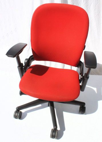 EXECUTIVE  CHAIR by STEELCASE LEAP V2 FULLY LOADED in RED Fabric ERGONOMIC (#7)