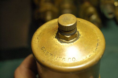 Gast Mfg. Co. Brass Oiler Hit Miss Live Steam Engine Antique 4.5&#034;