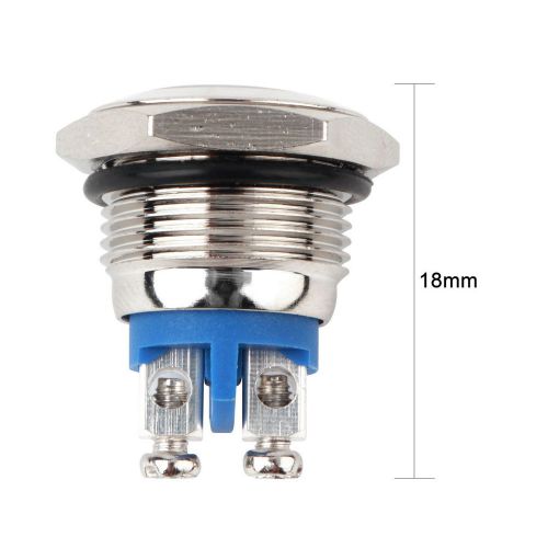 16mm Start Horn Button Momentary Stainless Steel Metal Push Button Switch E#