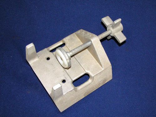 Gas cylinder bench clamp, aluminum body, no strap for sale