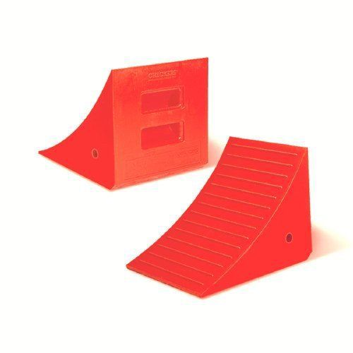 Roadblock MC1210 Impact-Absorbing Industrial Urethane Wheel Chock  Orange  17&#034; L