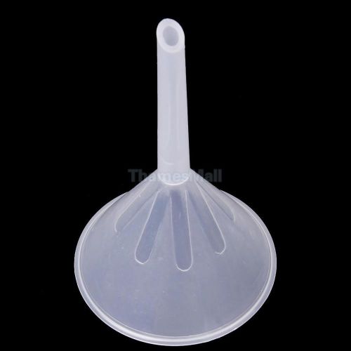 75mm mouth transparent funnel hopper for kitchen lab liquid oil water measure for sale