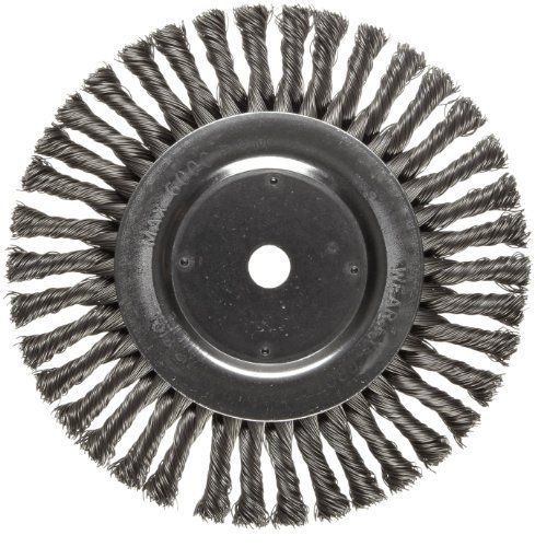 Weiler dualife wire wheel brush  round hole  steel  full twist knotted  8&#034; diame for sale