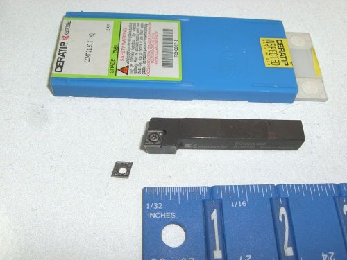 KENNAMETAL 3/8&#034; INDEXABLE TOOL HOLDER WITH INSERTS
